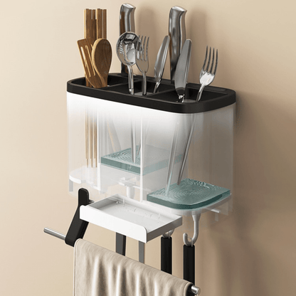 Multi-Purpose Space-Saver Utensil Storage Rack