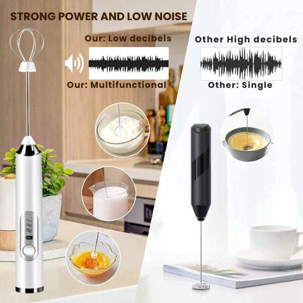2-in-1 Whisk & Beater | Easy to Clean | Café Vibes Anywhere