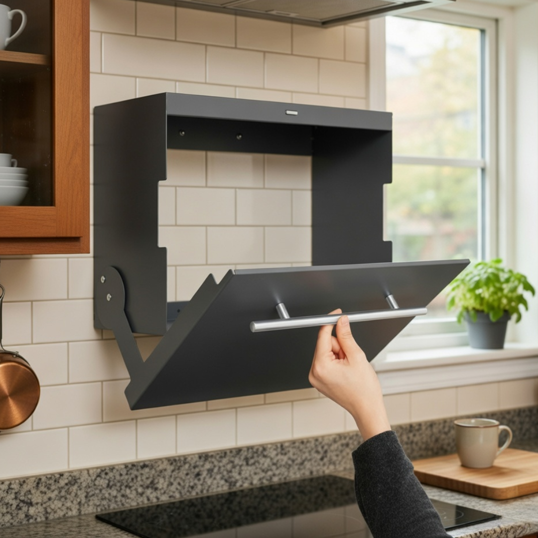 Magnetic Flip-Top Double Layer Cabinet Storage Organizer