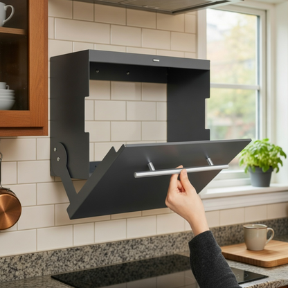 Magnetic Flip-Top Double Layer Cabinet Storage Organizer