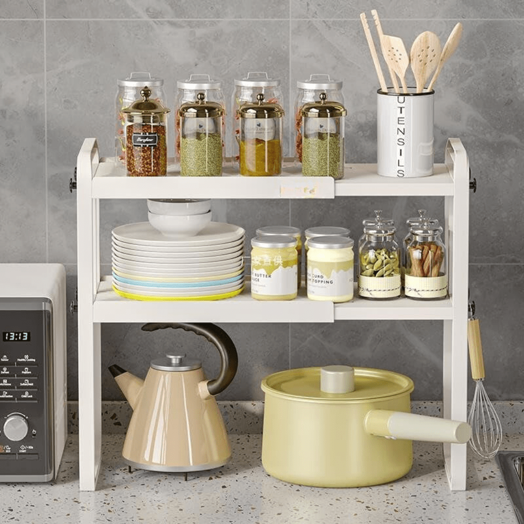 Multipurpose Heavy-Duty Extendable Kitchen Storage Rack