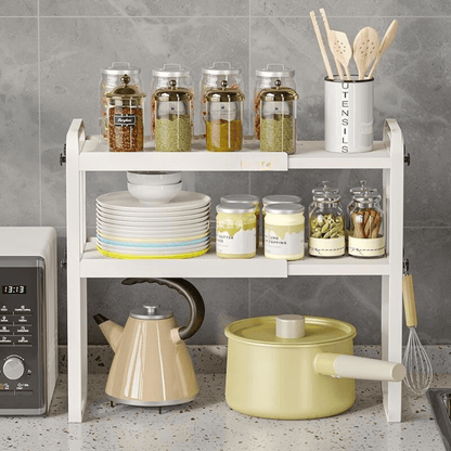 Multipurpose Heavy-Duty Extendable Kitchen Storage Rack