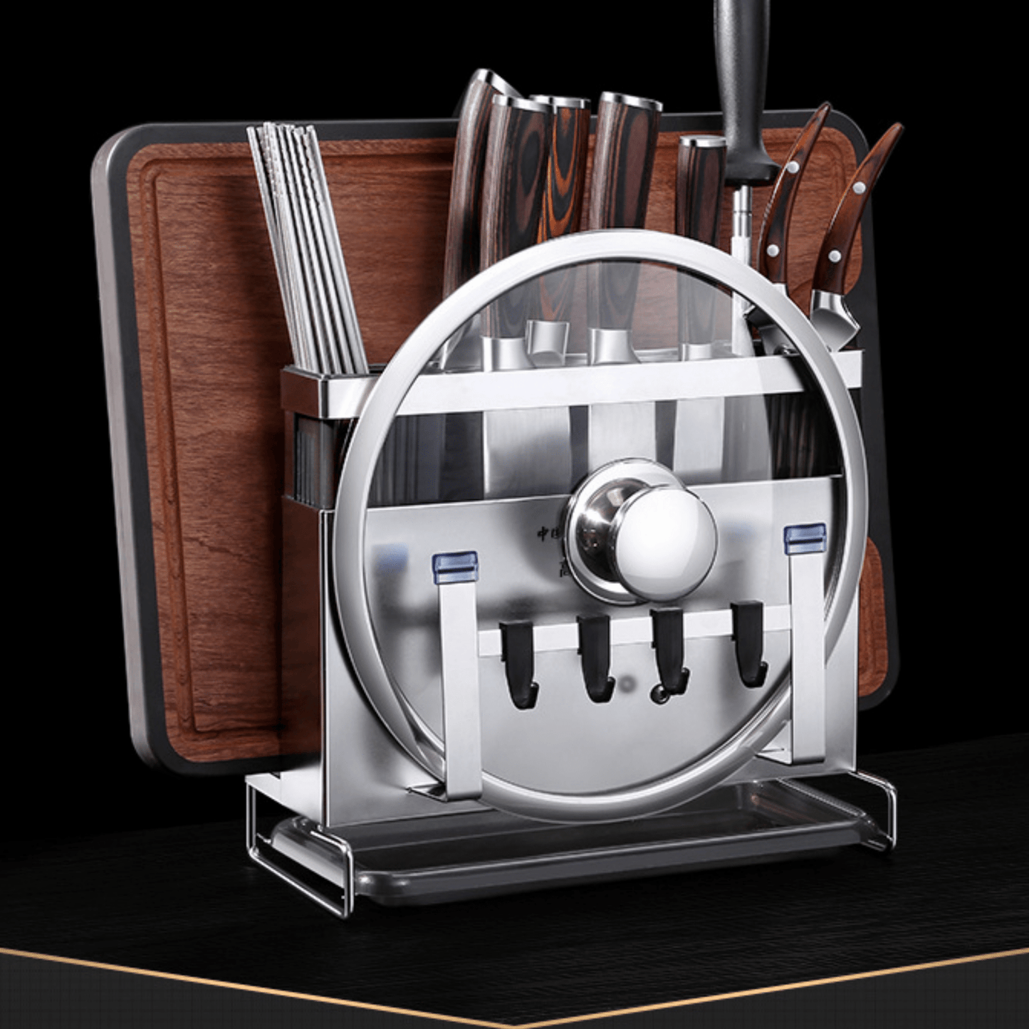 Space-Saving Knife Organizer Rack