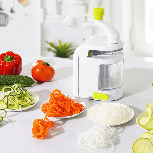 Multi-Functional Hand Crank Vegetable and Fruit Spiral Cutter (27cm)