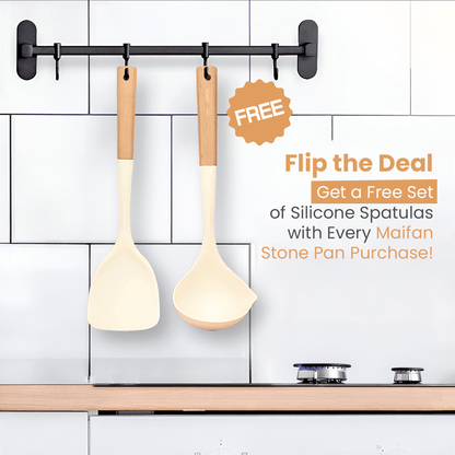 Maifan Stone Non-Stick Flat Bottom Frying Pan (White-24cm)