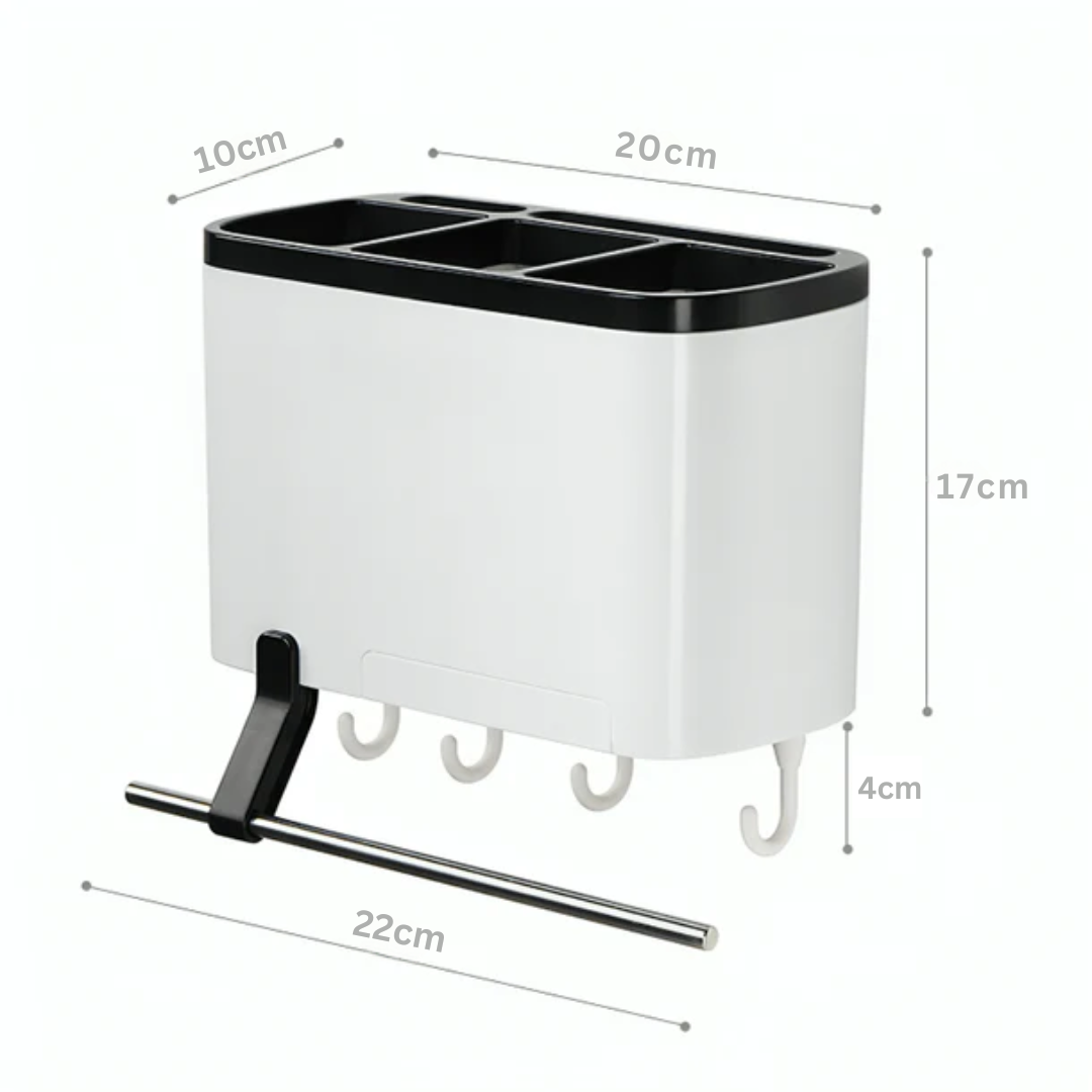 Multi-Purpose Space-Saver Utensil Storage Rack