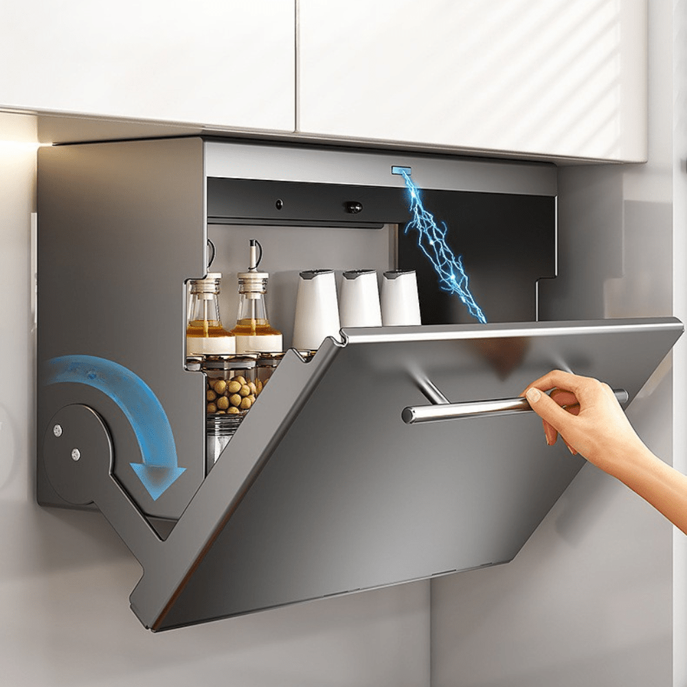 Magnetic Flip-Top Double Layer Cabinet Storage Organizer