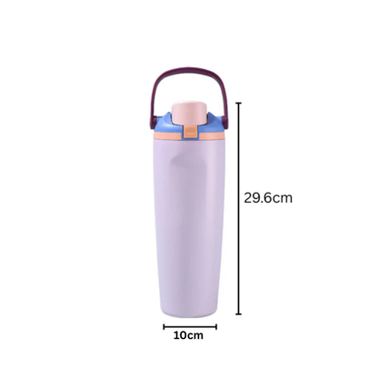 Stainless Steel Insulated Bottle with Secure Lock Lid and Straw(1200ml)