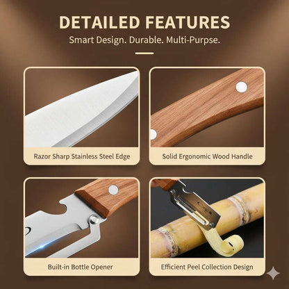 Stainless Peeler | High-Grade Durability | Clean, Precision Peeling + Bottle Opener