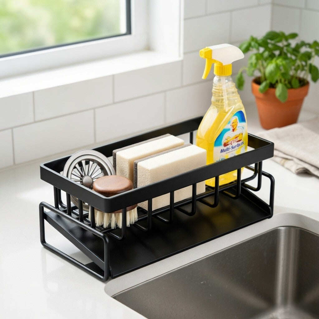 Multi-Functional Carbon Steel Storage Rack with Drain