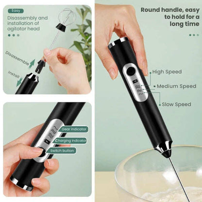 2-in-1 Whisk & Beater | Easy to Clean | Café Vibes Anywhere