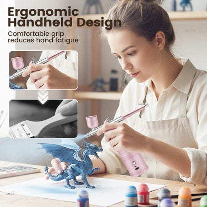 Cordless Airbrush Set for Diverse Applications
