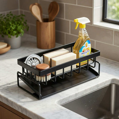 Multi-Functional Carbon Steel Storage Rack with Drain