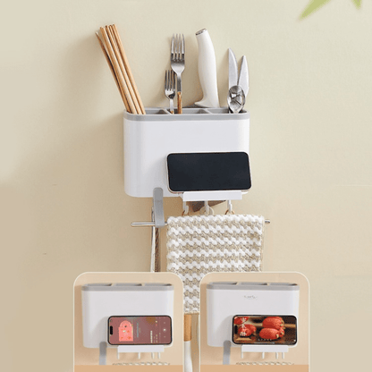 Multi-Purpose Space-Saver Utensil Storage Rack