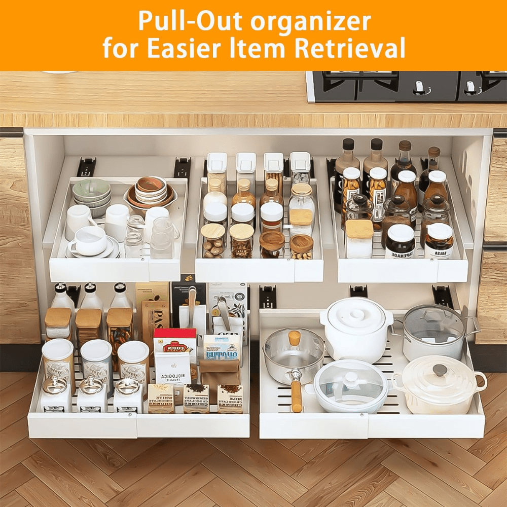 Slide-Pro Pull-Out Cabinet Organizer
