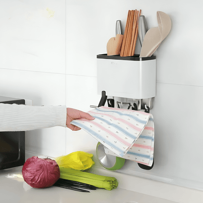 Multi-Purpose Space-Saver Utensil Storage Rack