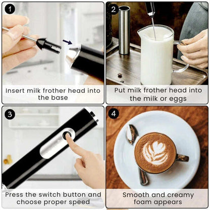 2-in-1 Whisk & Beater | Easy to Clean | Café Vibes Anywhere